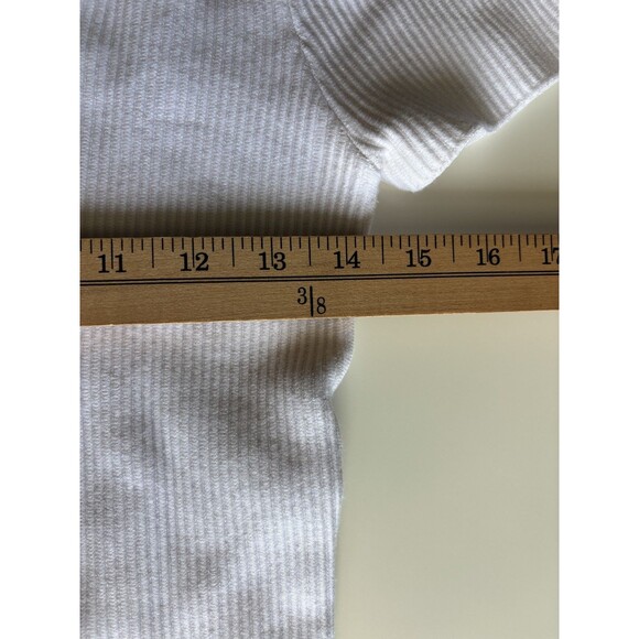 Abercrombie & Fitch Short Sleeve Squareneck Ribbed Top Women's Medium White, New - Picture 8 of 8